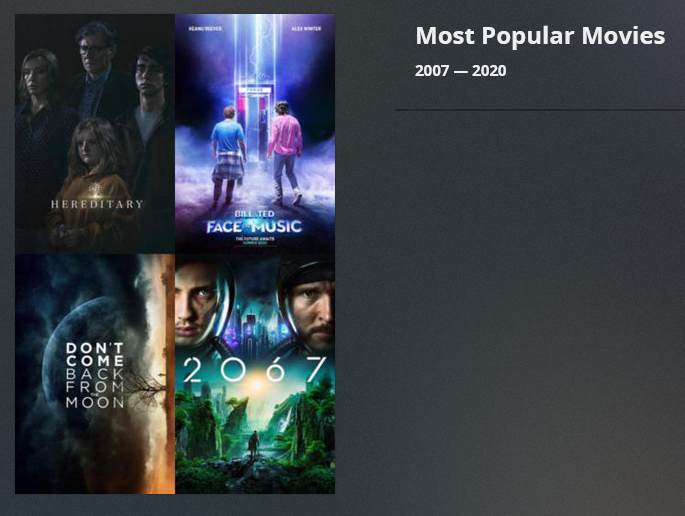Screenshot of Popular Movies Collections